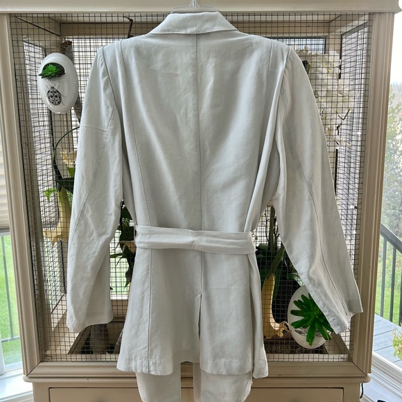 Lane Bryant Women's Off White Belted Linen Jacket Sz 18 - Picture 5 of 5